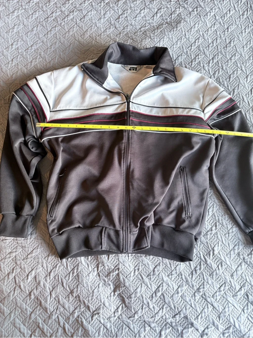 Retro Brown, White and Red Performance Track Jacket